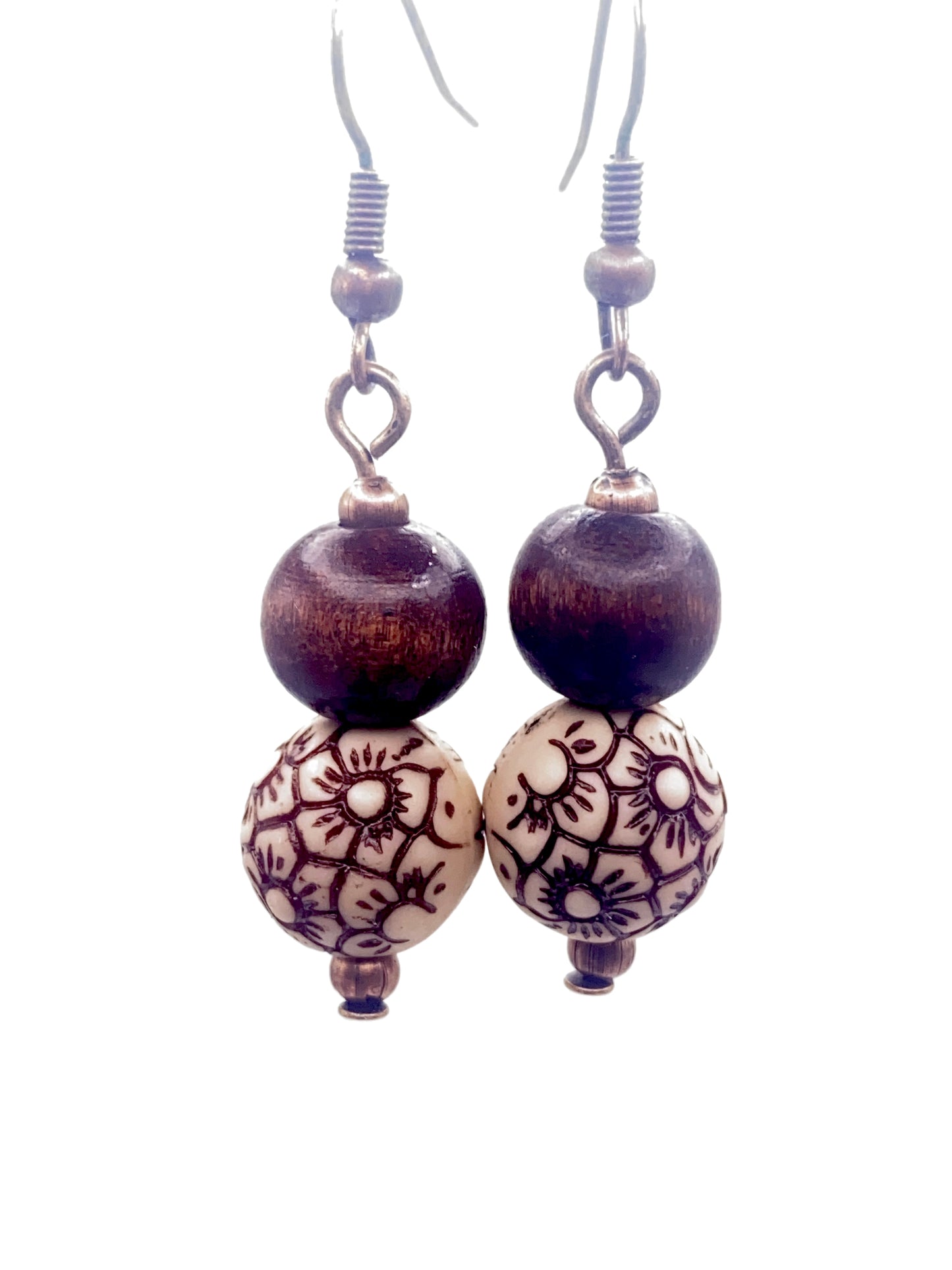 Henna & Copper- Drop Earrings