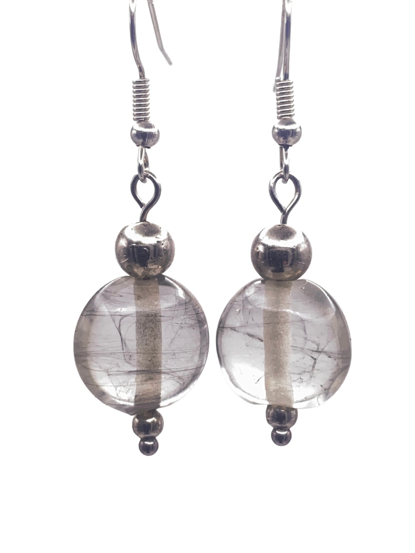 Clarity - Clear Glass and Silver Drop Earrings